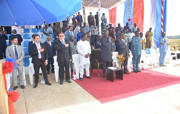 Guests standing up for National Anthem